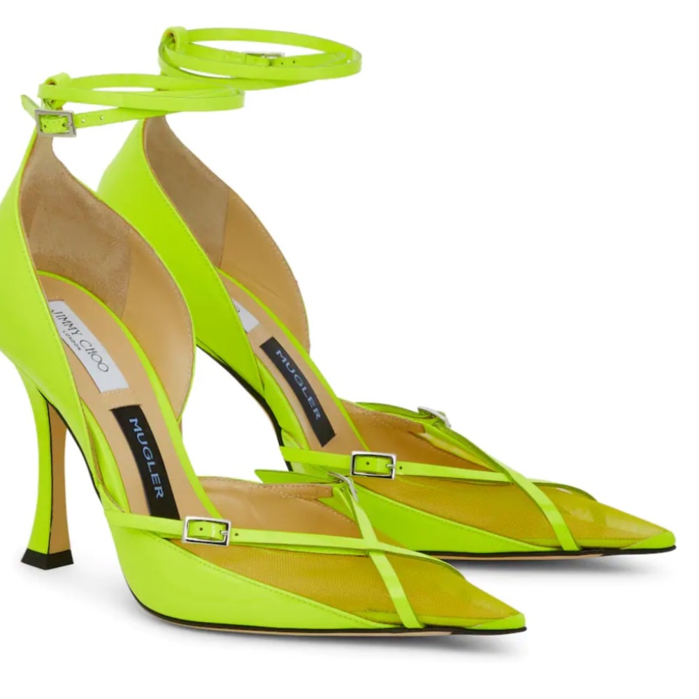 Jimmy Choo x Mugler Ankle Strap Pumps